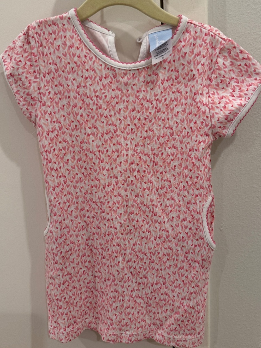 Bella Bliss Girls Short Sleeved Heart Dress 2T